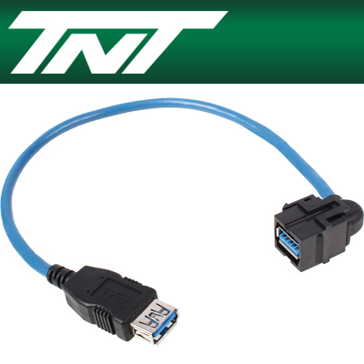 TNT NM-TNTG05 USB3.0 AF/AF 스냅인 멀티미디어 케이블 타입 모듈 0.3m