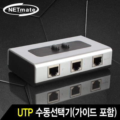NETmate NM-URS21 UTP 2:1 수동선택기(벽걸이형/가이드 포함)