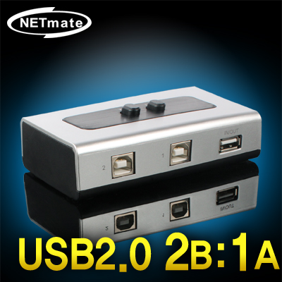NETmate NM-US12 USB2.0 2B:1A 수동선택기(벽걸이형)