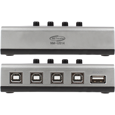 강원전자 넷메이트 NM-US14 USB2.0 4B:1A 수동선택기(벽걸이형)