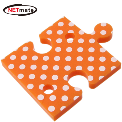 강원전자 넷메이트 NMA-LM30 퍼즐 이어폰 줄감개(꼬임방지 선 정리기)(오렌지)