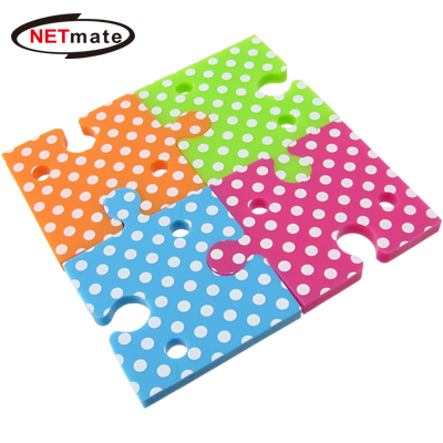 NETmate NMA-LM32 퍼즐 이어폰 줄감개 4종 세트(꼬임방지 선 정리기)