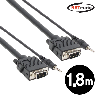 NETmate NMC-RGB18ST RGB 모니터(ST포함) 케이블 1.8m