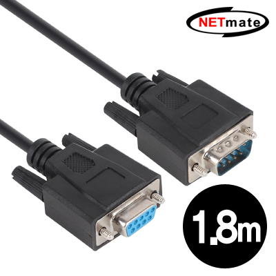 NETmate NMC-SMF18B 9핀 연장 M/F 케이블 1.8m (블랙)