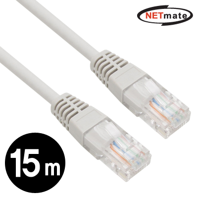 NETmate NMC-U5150G CAT.5E UTP다이렉트 케이블(그레이) 15m