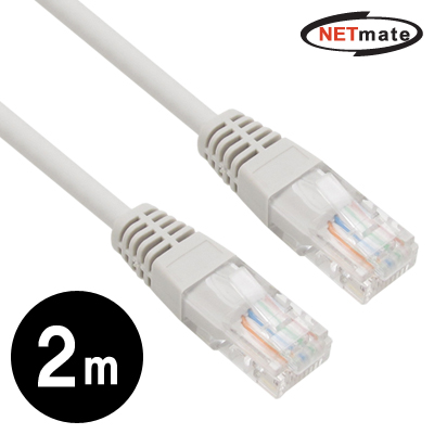 NETmate NMC-U520G CAT.5E UTP다이렉트 케이블(그레이) 2m