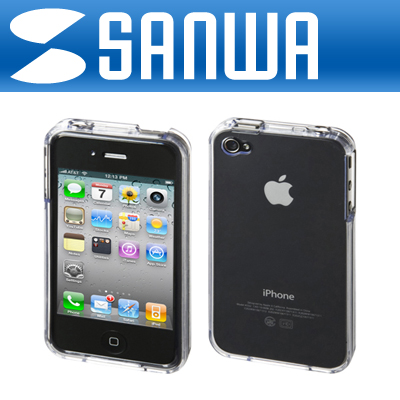 강원전자 산와서플라이 PDA-IPH68CL iPhone4 크리스탈 하드 케이스(클리어)