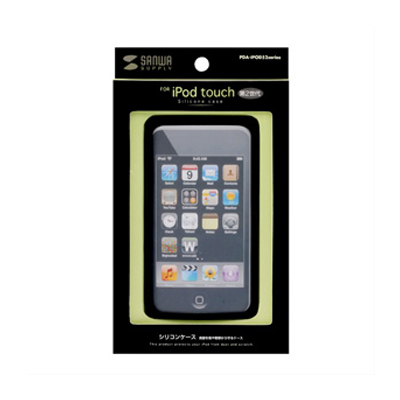 강원전자 산와서플라이 PDA-IPOD52BK iPod touch 2세대 전용 실리콘 케이스(블랙)