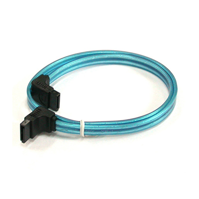 강원전자 넷메이트 SATA(ㄱ형)-SATA(ㄱ형) 케이블 0.5m (Blue)