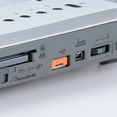 강원전자 산와서플라이 SL-46-D 스윙형 USB포트 연결 잠금장치(오렌지)