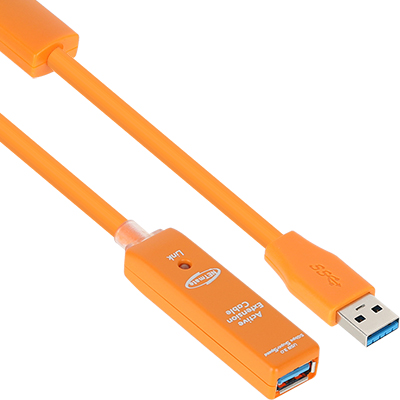 강원전자 넷메이트 CBL-302OR-15M USB3.0 리피터 15m (오렌지/전원 아답터 포함)