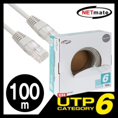 강원전자 넷메이트 NMC-UTP23T CAT.6 UTP 케이블 100m (연선/그레이)