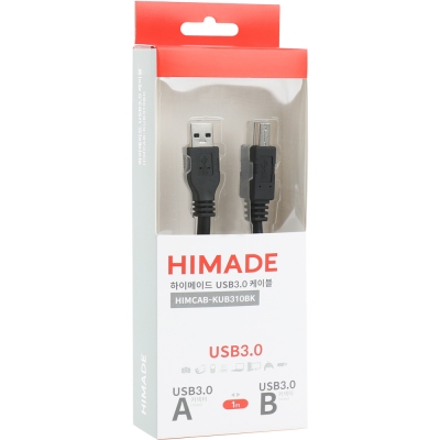 HIMADE(하이메이드) HIMCAB-KUB310BK USB3.0 AM-BM 케이블 1m (블랙)
