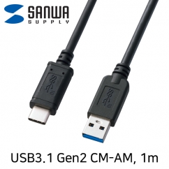 강원전자 산와서플라이 KU31-CA10 USB3.1 Gen2 CM-AM 케이블 1m