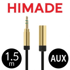 HIMADE(하이메이드) HIMCAB-KAF15FN 스테레오 AUX 연장 케이블 1.5m (블랙)