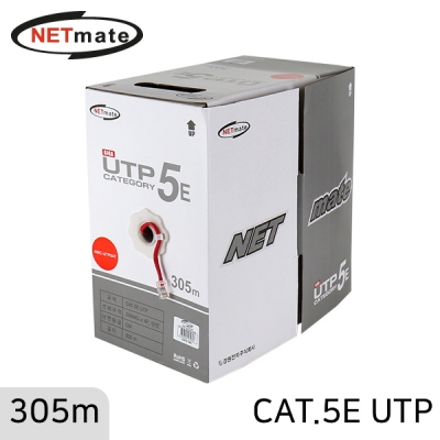 강원전자 넷메이트 NMC-UTP04T CAT.5E UTP 케이블 305m (단선/레드)