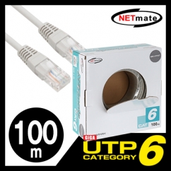 강원전자 넷메이트 NMC-UTP22T CAT.6 UTP 케이블 100m (단선/그레이)