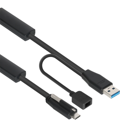 NETmate CBL-AU3.1G1XOPW-20m USB3.1 Gen1(3.0) AM-CM(Lock) 리피터 20m(전원 아답터 포함)