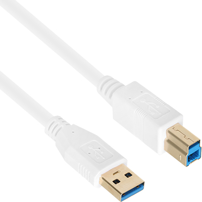 강원전자 넷메이트 NM-UB303Z USB3.0 AM-BM 케이블 0.3m (화이트)