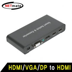 강원전자 넷메이트 DHV301 HDMI to HDMI / VGA(RGB)+Stereo / DisplayPort 컨버터