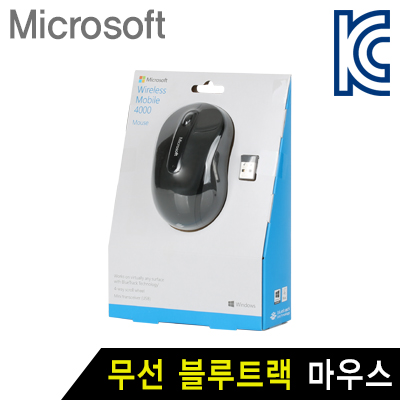 Microsoft Wireless Mobile Mouse 4000 무선 블루트랙 마우스(블랙)