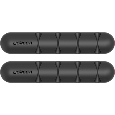 유그린 U-30762 실리콘 케이블 정리 홀더 (블랙/4슬롯/2EA)
