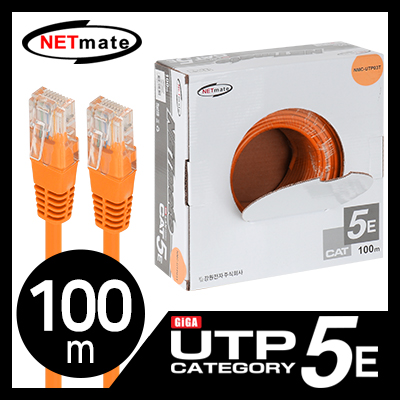 강원전자 넷메이트 NMC-UTP31T CAT.5E UTP 케이블 100m (단선/오렌지)
