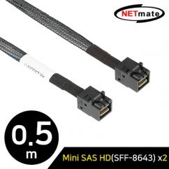 강원전자 넷메이트 NM-SA04 내장형 Mini SAS HD(SFF-8643) 케이블 0.5m