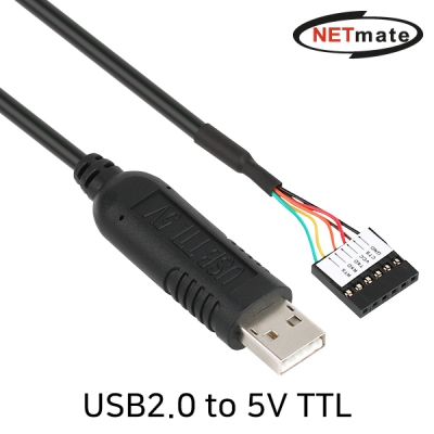 강원전자 넷메이트 KW-995 USB2.0 to 5V TTL(Housing) 컨버터(FTDI / 1.8m)