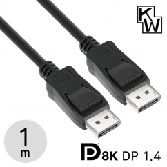 [표준제품]KW KW141D VESA 공식 인증 8K 60Hz DisplayPort 1.4 케이블 1m