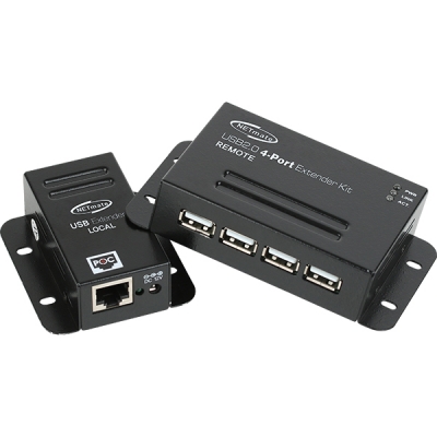 강원전자 넷메이트 KW-414C USB2.0 4포트 리피터(RJ-45/50m)(전원 아답터 포함)