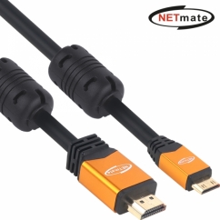 강원전자 넷메이트 NMC-HMH20Z Mini HDMI 2.0 Gold Metal 케이블 2m