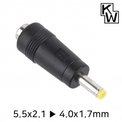 KW KW-DC08A 5.5x2.1 to 4.0x1.7mm 아답터 변환 잭