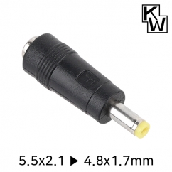 KW KW-DC09A 5.5x2.1 to 4.8x1.7mm 아답터 변환 잭