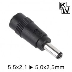 KW KW-DC12A 5.5x2.1 to 5.0x2.5mm 아답터 변환 잭