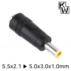 KW KW-DC13A 5.5x2.1 to 5.0x3.0x1.0mm 아답터 변환 잭