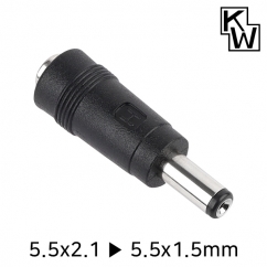 KW KW-DC14A 5.5x2.1 to 5.5x1.5mm 아답터 변환 잭