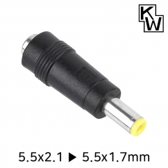 KW KW-DC15A 5.5x2.1 to 5.5x1.7mm 아답터 변환 잭