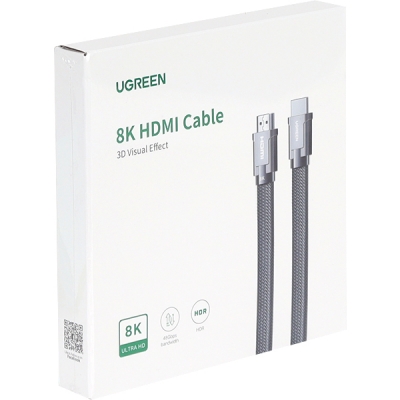 유그린 U-20228 8K 60Hz HDMI 2.1 패브릭 플랫 케이블 2m