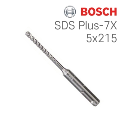 보쉬 SDS plus-7X 5x150x215 4날 해머 드릴비트(1개입/2608576106)