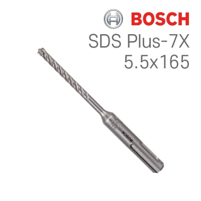 보쉬 SDS plus-7X 5.5x100x165 4날 해머 드릴비트(1개입/2608576111)