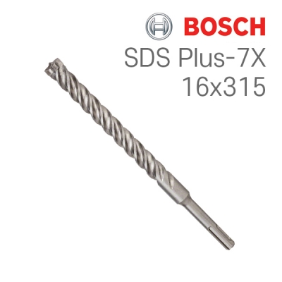 보쉬 SDS plus-7X 16x250x315 4날 해머 드릴비트(1개입/2608576169)