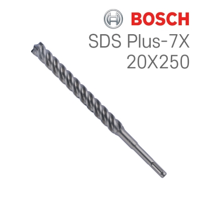 보쉬 SDS plus-7X 20x200x250 4날 해머 드릴비트(1개입/2608579142)