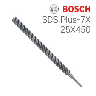 보쉬 SDS plus-7X 25x400x450 4날 해머 드릴비트(1개입/2608579151)