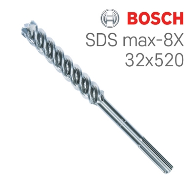 보쉬 SDS max-8X 32x400x520 4날 해머 드릴비트(1개입/2608578653)
