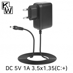 KW KW-A5010C(SK01G-0500100K) 5V 1A SMPS 아답터(3.5x1.35(1.4)mm/C:+)