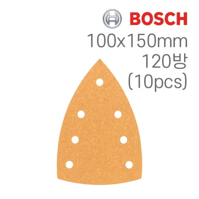 보쉬 C470 100x150mm 7구 삼각샌딩페이퍼 120방(10개입/2608608Z96)