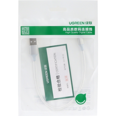 유그린 U-60129 USB2.0 AM-CM 케이블 0.25m (화이트)
