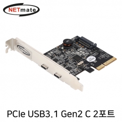 강원전자 넷메이트 U-1800 USB3.1 Gen2 Type C 2포트 PCI Express 카드(슬림PC겸용)