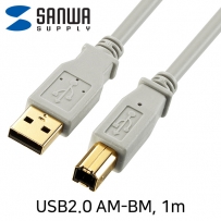 강원전자 산와서플라이 KU20-1HK2 USB2.0 AM-BM 케이블 1m (USB-IF 인증)